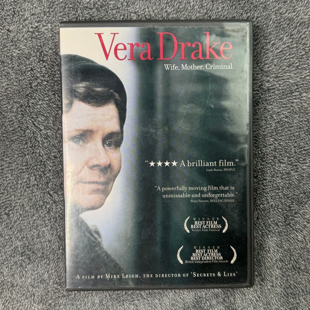 Vera Drake DVD 2005 Imelda Staunton Mike Leigh Drama Region 1 Widescreen